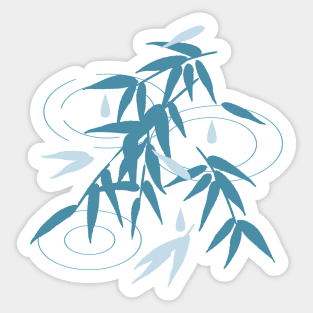 Water Drops From Bamboo Leaves Sticker